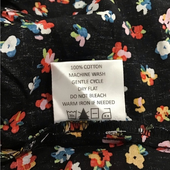 Mud Pie Black Floral Ruffle Sleeveless Tiered Sundress Women’s Size Small - Picture 10 of 12